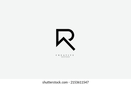 Alphabet letters Initials Monogram logo PR RP P R