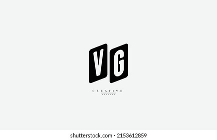 Alphabet letters Initials Monogram logo VG GV V G