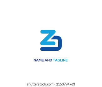 Alphabet letters Initials Monogram logo ZD, ZD INITIAL, ZD letter
