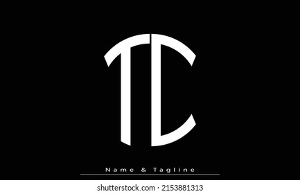 Letras alfabéticas Iniciales Monograma TC , CT