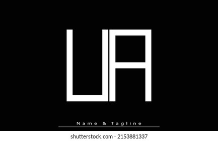 Alphabet letters Initials Monogram logo UA , AU