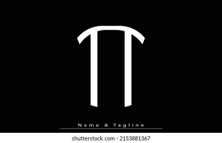 Alphabet letters Initial Monogram Logo TT