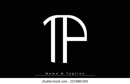 Alphabet letters Initial Monogram Logo TP, PT