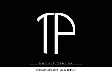Letras alfabéticas Iniciales Monograma TP , PT