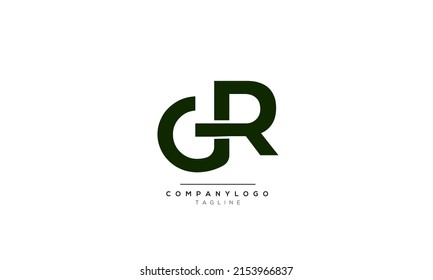 Alphabet letters Initials Monogram logo GR, GR INITIAL, GR letter