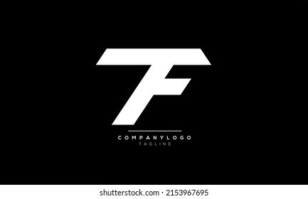 Alphabet letters Initials Monogram logo TF, TF INITIAL, TF letter