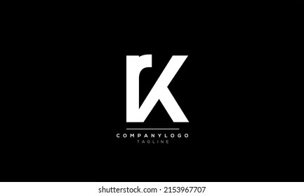 Letras alfabéticas Iniciales Logo Monograma RK, RK INITIAL, letra RK