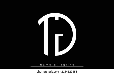 Alphabet letters Initial Monogram Logo TJ, JT