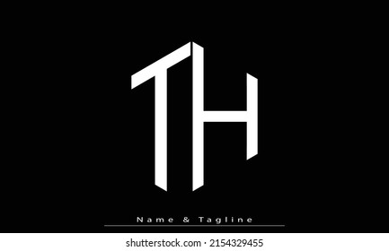 Alphabet letters Initials Monogram logo TH , HT