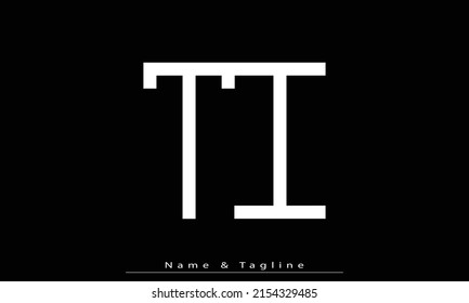 Alphabet letters Initials Monogram logo TI , IT