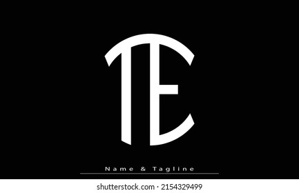 Alphabet letters Initials Monogram logo TE , ET