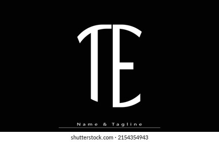 Alphabet letters Initials Monogram logo TE , ET