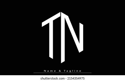 Alphabet letters Initials Monogram logo TN , NT