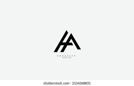 Alphabet letters Initials Monogram logo HA AH H A 