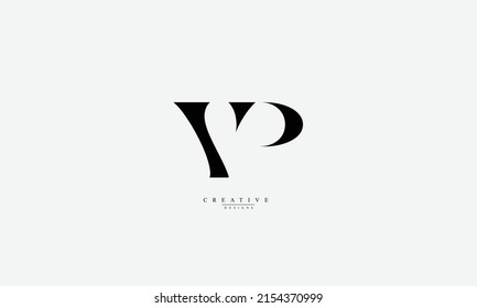 Alphabet letters Initials Monogram logo VP PV V P