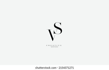 Alphabet letters Initials Monogram logo VS SV V S
