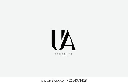 Alphabet letters Initials Monogram logo UA AU U A 
