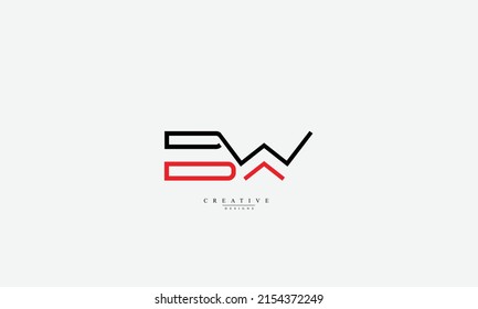 Alphabet letters Initials Monogram logo BW