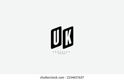 Alphabet letters Initials Monogram logo UK KU U K