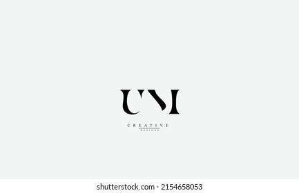 Alphabet letters Initials Monogram logo UM MU U M 