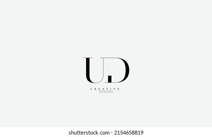 Alphabet letters Initial Monogram Logo UD U U D