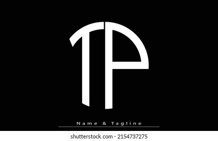 Alphabet letters Initial Monogram Logo TP, PT