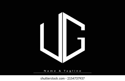 Alphabet letters Initials Monogram logo UG , GU