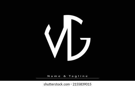 Alphabet letters Initials Monogram logo VG , GV