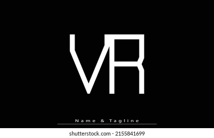 Alphabet letters Initials Monogram logo VR , RV