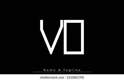 Alphabet letters Initials Monogram logo VO , OV