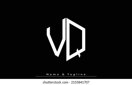 Letras alfabéticas Iniciales Monograma VQ , QV