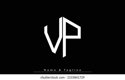 Alphabet letters Initials Monogram logo VP , PV