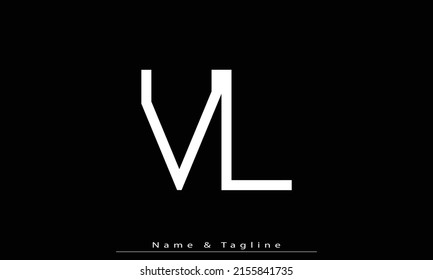Alphabet letters Initial Monogram Logo VL, LV
