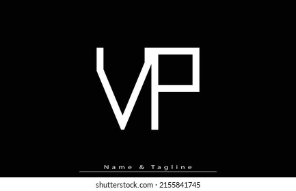 Alphabet letters Initials Monogram logo VP , PV