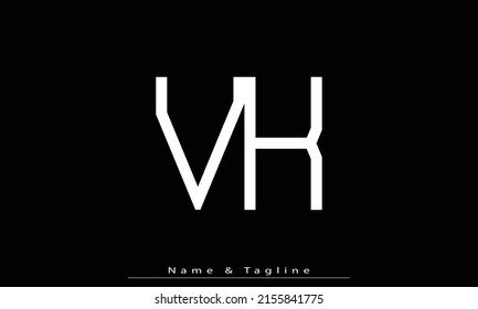 Alphabet letters Initials Monogram logo VK , KV
