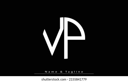 Alphabet letters Initials Monogram logo VP , PV