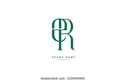 Alphabet letters Initials Monogram logo ER, RE, E and R