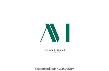 Alphabet letters Initials Monogram logo AM, MA, A and M