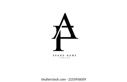Alphabet letters Initials Monogram logo AF, FA, A and F