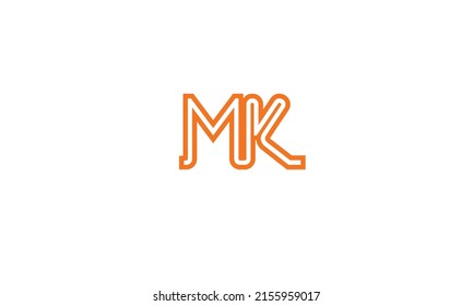 Alphabet letters Initials Monogram logo MK, KM, M and K