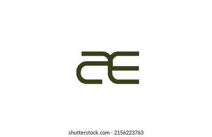 Alphabet letters Initials Monogram logo AE, EA, A and E