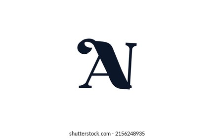Alphabet letters Initials Monogram logo NA, AN, A and N