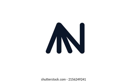 Alphabet letters Initials Monogram logo NA, AN, A and N