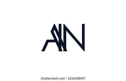 Alphabet letters Initials Monogram logo NA, AN, A and N