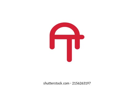 Alphabet letters Initial Monogram Logo TA, AT, F und T