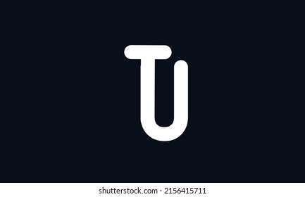 Alphabet letters Initials Monogram logo TU, UT, T and U