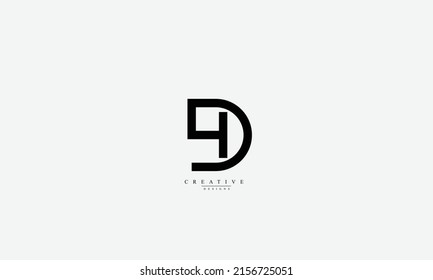 Alphabet letters Initials Monogram logo HD DH H D 