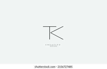 Alphabet letters Initials Monogram logo TK KT T K