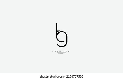 Alphabet letters Initials Monogram logo TG GT TG 