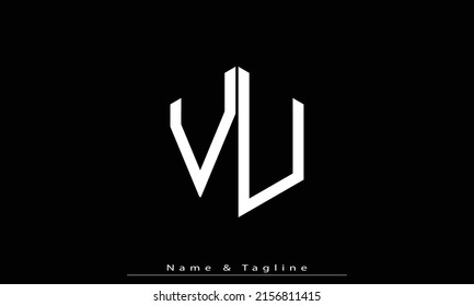 Alphabet letters Initials Monogram logo VU , UV